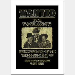 VINTAGE -  WANTED The Three Stooges For Vagrancy Posters and Art